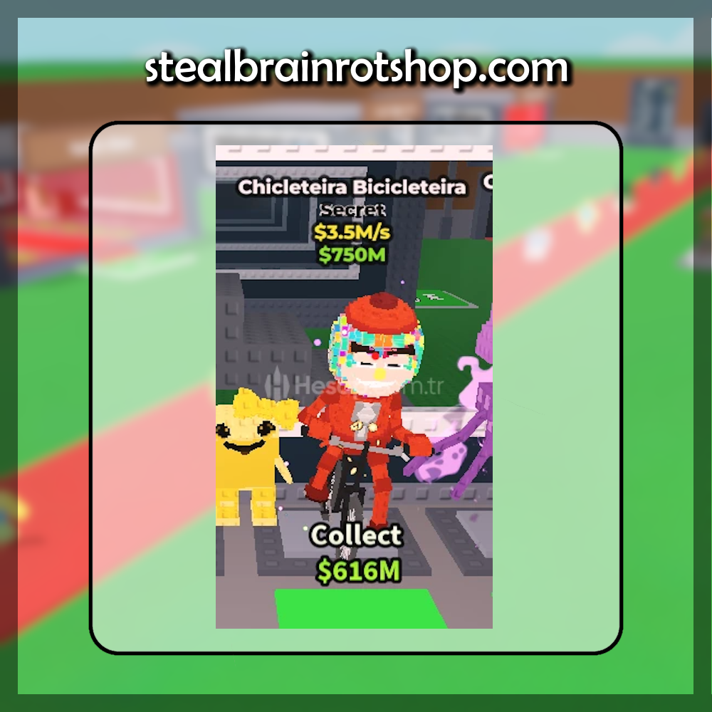 The Secret Brainrot Chicleteira Bicicleteira in the popular ROBLOX game Steal A Brainrot. Sold by the #1 Steal A Brainrot Shop stealbrainrotshop.com!