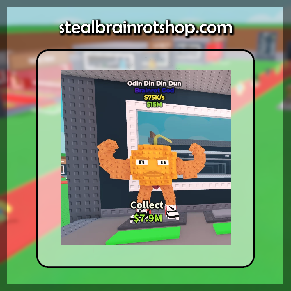 The Brainrot God Odin Din Din Dun in the popular ROBLOX game Steal A Brainrot. Sold by the #1 Steal A Brainrot Shop stealbrainrotshop.com!