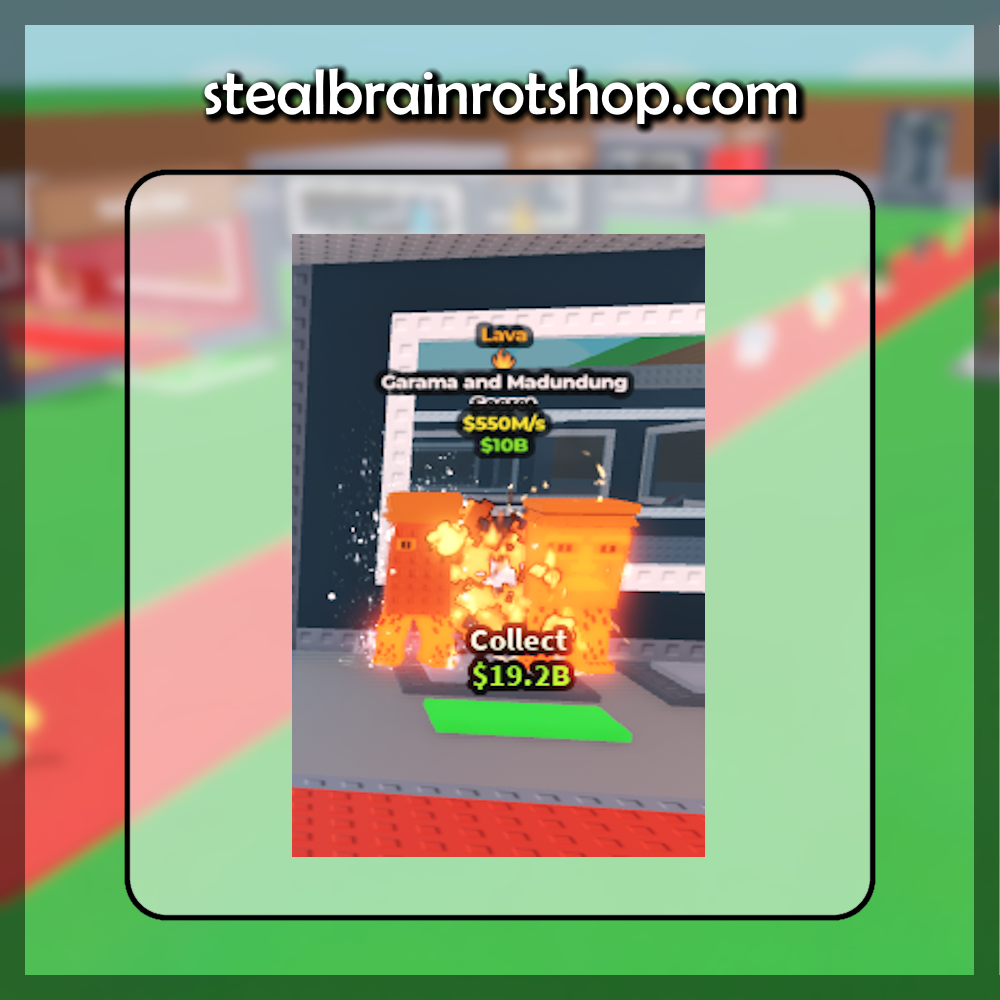 The Secret Brainrot Garama and Madundung Lava variant in the popular ROBLOX game Steal A Brainrot. Sold by the #1 Steal A Brainrot Shop stealbrainrotshop.com!