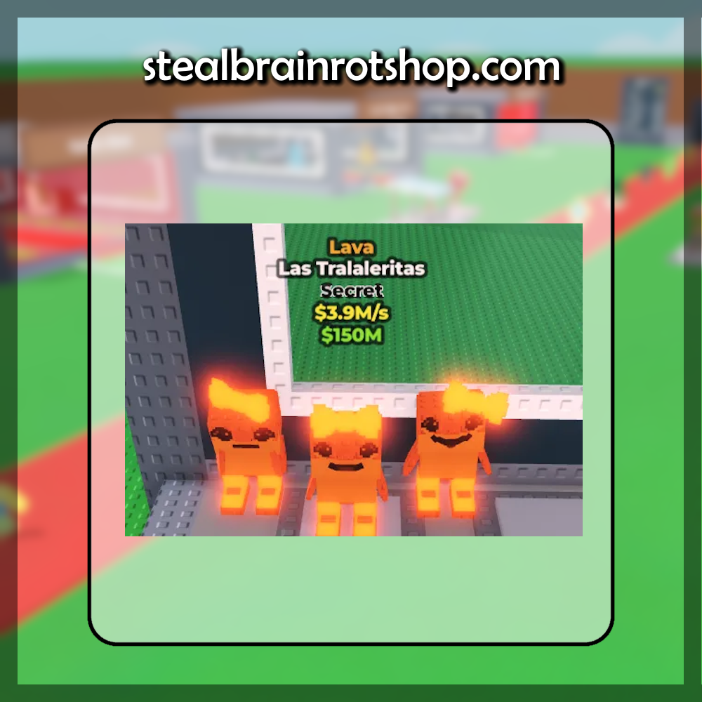 The Secret Brainrot Las Tralaleritas Lava variant in the popular ROBLOX game Steal A Brainrot. Sold by the #1 Steal A Brainrot Shop stealbrainrotshop.com!